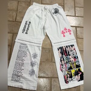 Chrome Hearts Men’s Graphic White Pants